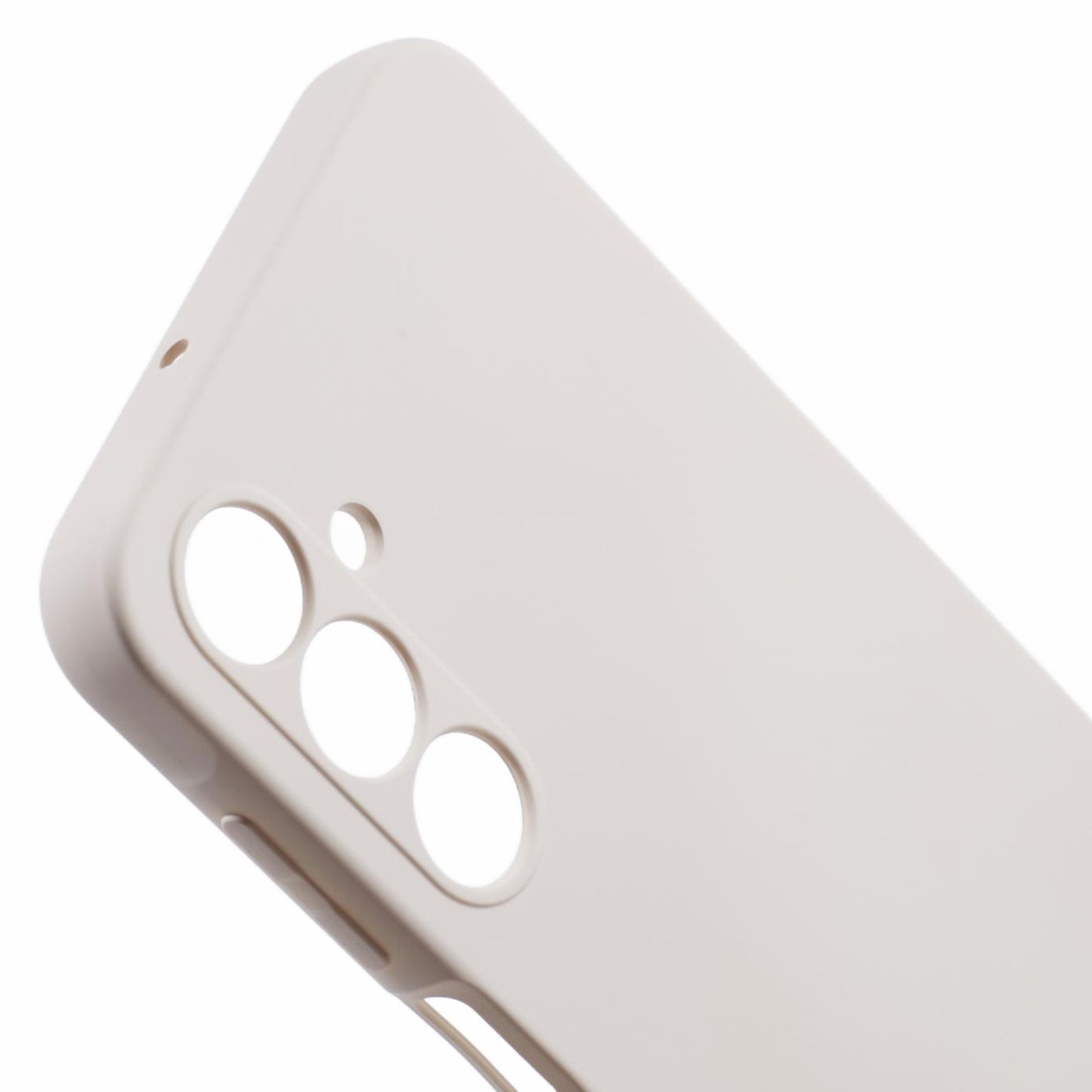 For Samsung Galaxy A16 5G / A16 4G Case TPU Back Soft Anti-Scratch Fiber Lining Phone Cover - White