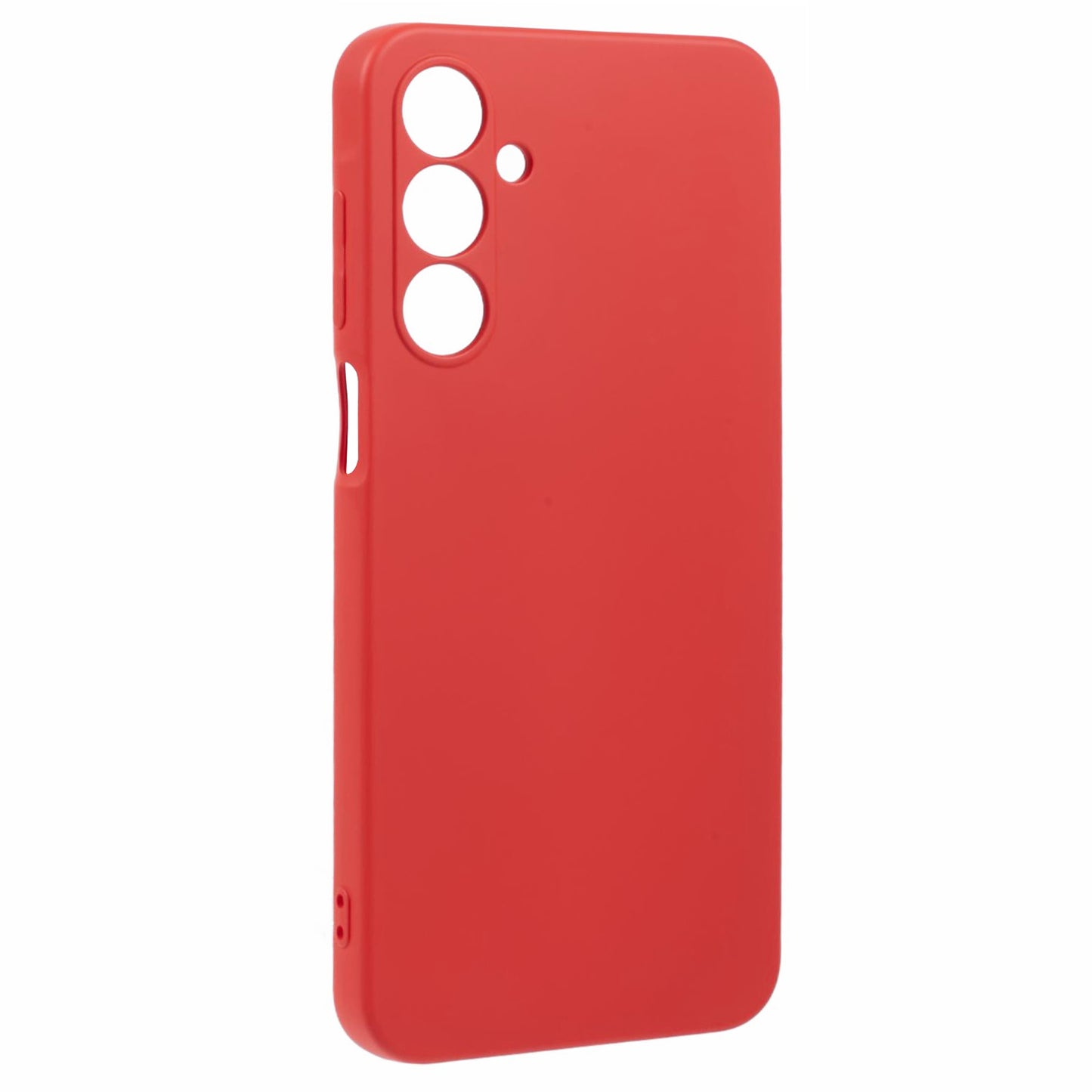For Samsung Galaxy A16 5G / A16 4G Case TPU Back Soft Anti-Scratch Fiber Lining Phone Cover - Red