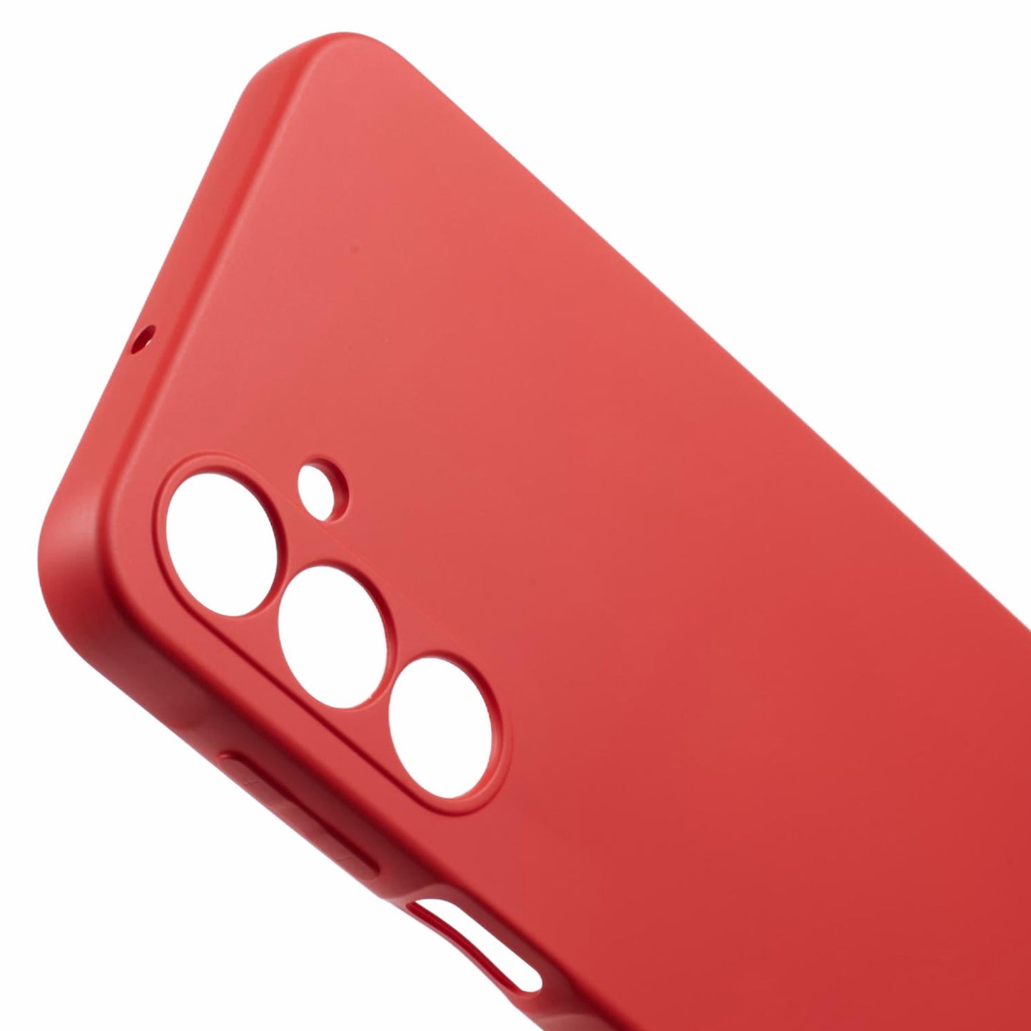 For Samsung Galaxy A16 5G / A16 4G Case TPU Back Soft Anti-Scratch Fiber Lining Phone Cover - Red