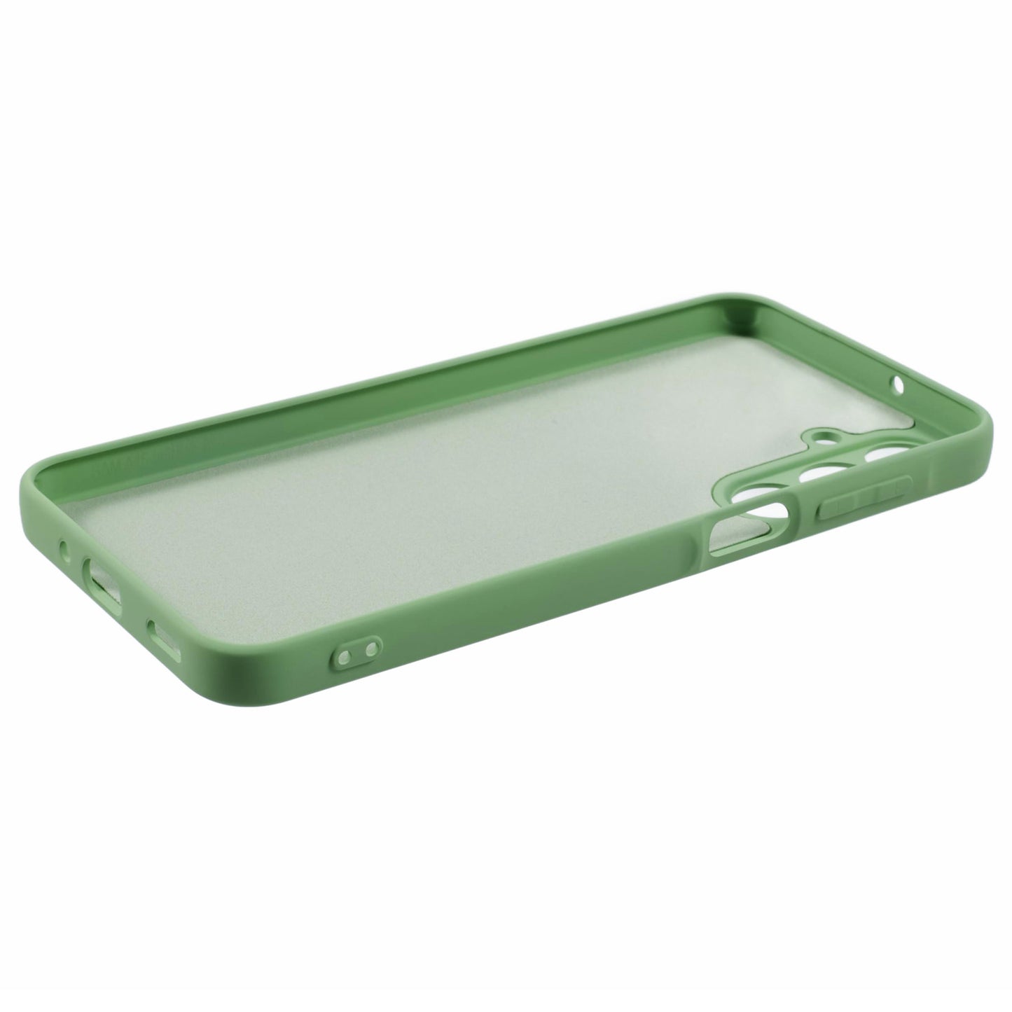 For Samsung Galaxy A16 5G / A16 4G Case TPU Back Soft Anti-Scratch Fiber Lining Phone Cover - Matcha Green