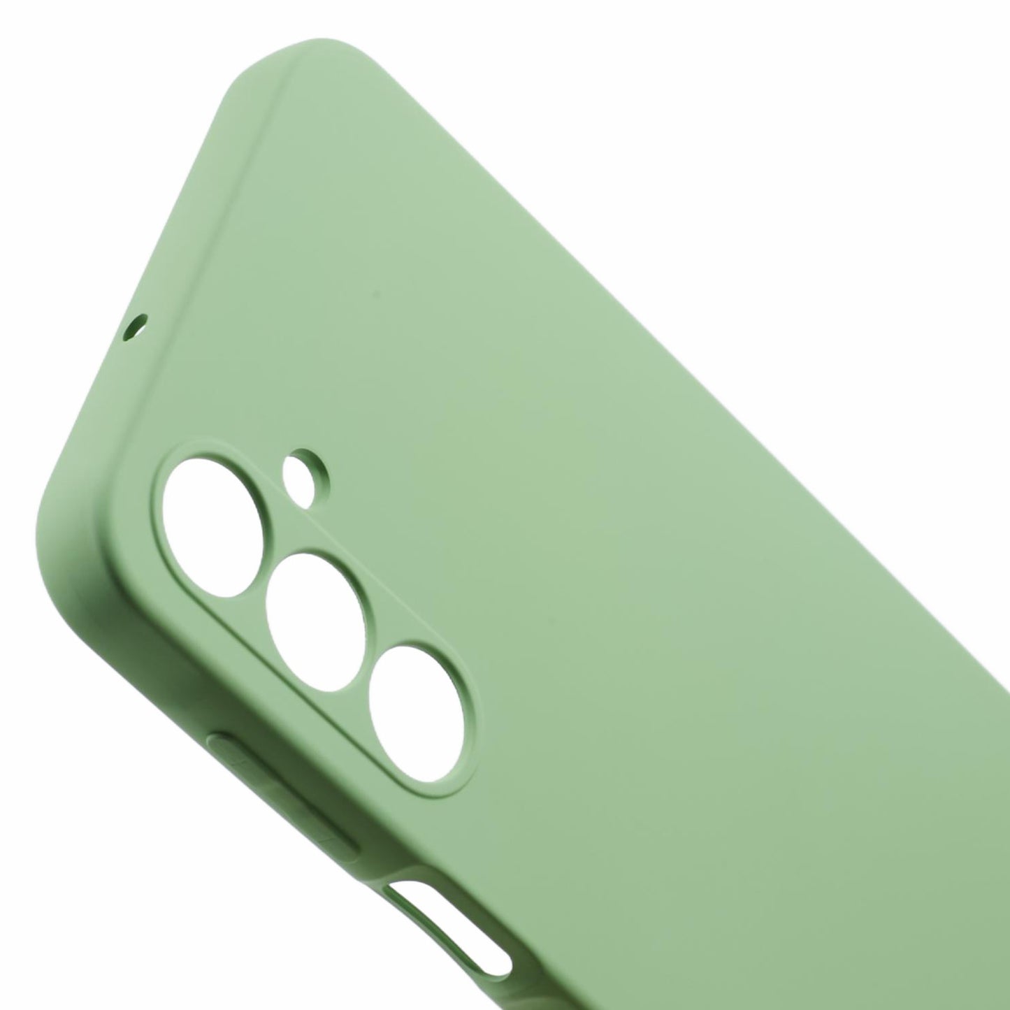 For Samsung Galaxy A16 5G / A16 4G Case TPU Back Soft Anti-Scratch Fiber Lining Phone Cover - Matcha Green