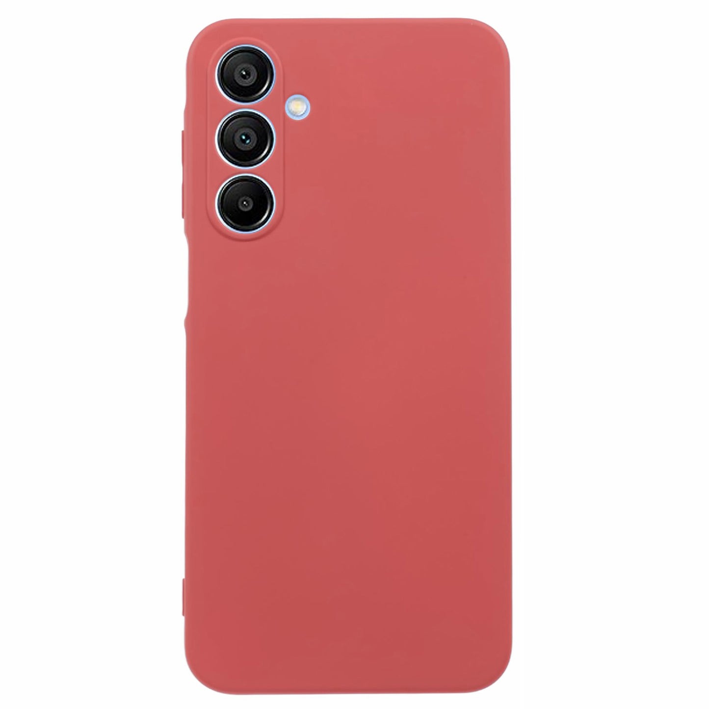 For Samsung Galaxy A16 5G / A16 4G Case TPU Back Soft Anti-Scratch Fiber Lining Phone Cover - Hawthorn Red