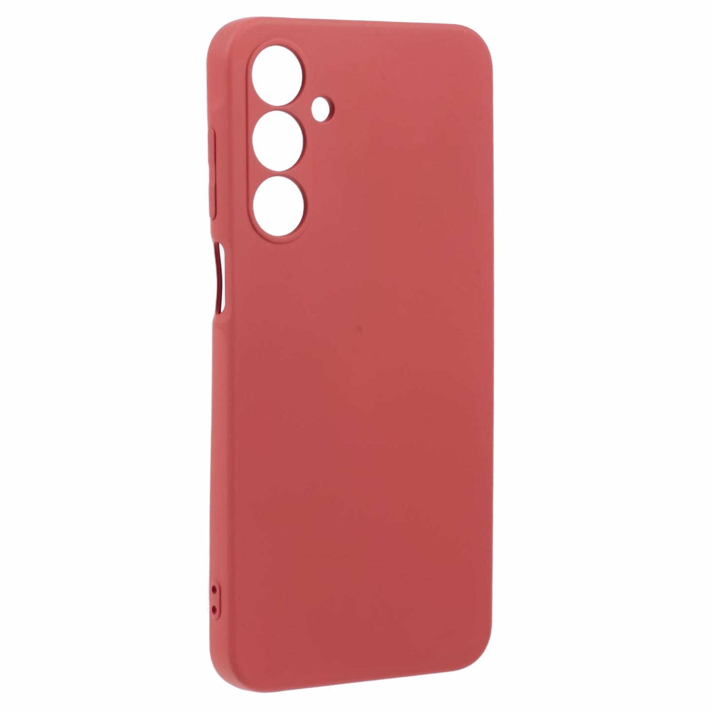 For Samsung Galaxy A16 5G / A16 4G Case TPU Back Soft Anti-Scratch Fiber Lining Phone Cover - Hawthorn Red