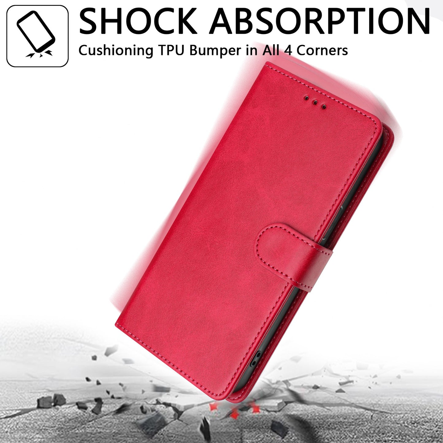 For Samsung Galaxy A16 5G / A16 4G Case RFID Blocking Wallet Leather Phone Cover with Strap - Rose