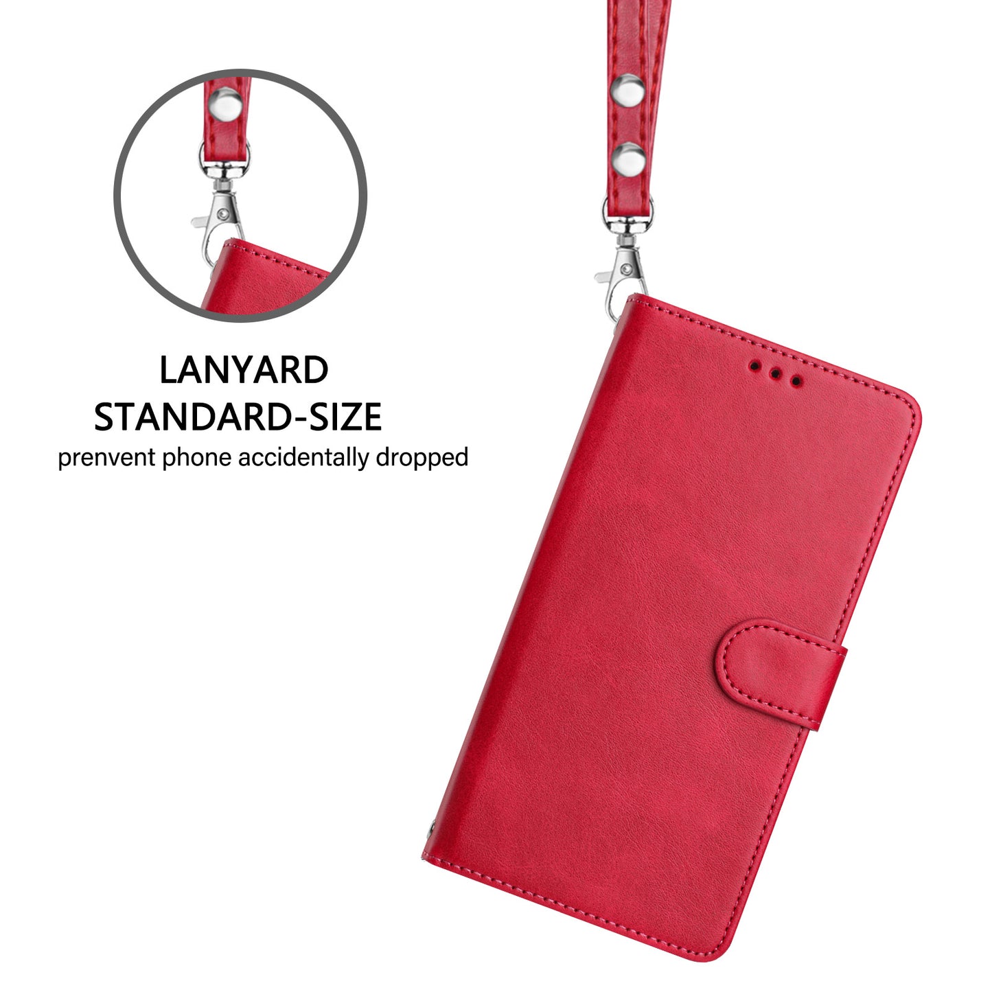 For Samsung Galaxy A16 5G / A16 4G Case RFID Blocking Wallet Leather Phone Cover with Strap - Rose