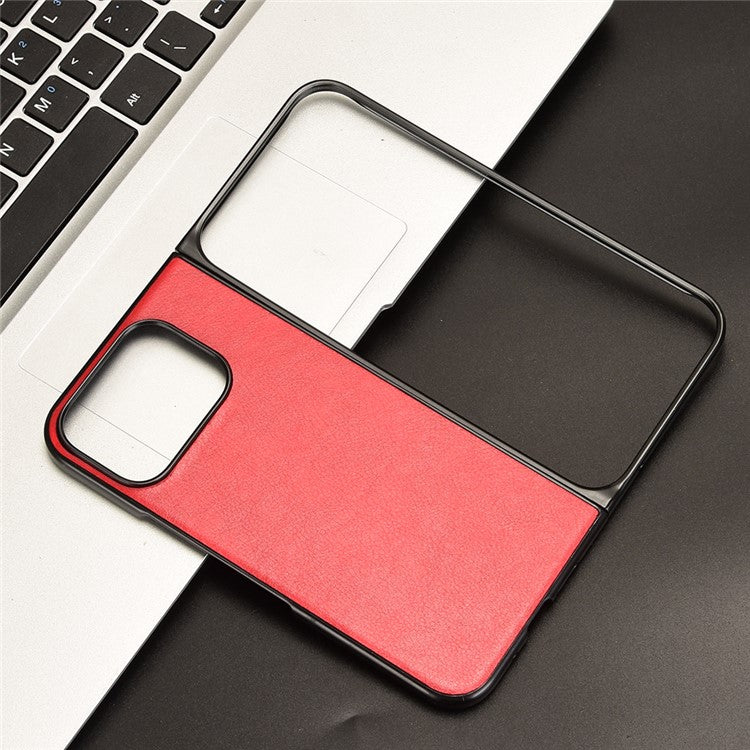 For Google Pixel 9 Pro Fold 5G Case Litchi Texture PU Leather + PC Phone Cover - Red