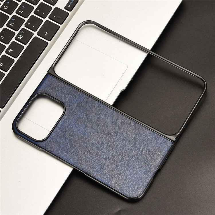 For Google Pixel 9 Pro Fold 5G Case Litchi Texture PU Leather + PC Phone Cover - Blue