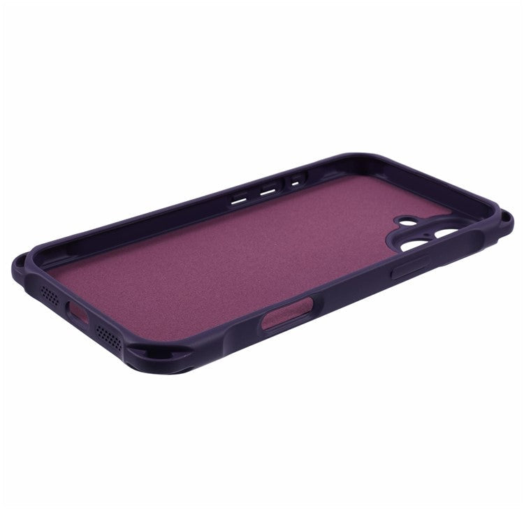 For iPhone 16 Case Four Corners Fall Protection TPU Back Cover - Dark Purple