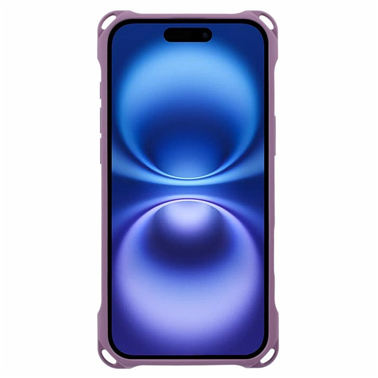 For iPhone 16 Case Four Corners Fall Protection TPU Back Cover - Light Purple