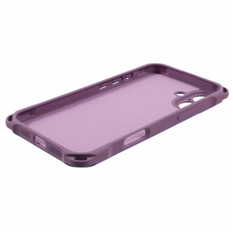 For iPhone 16 Case Four Corners Fall Protection TPU Back Cover - Light Purple