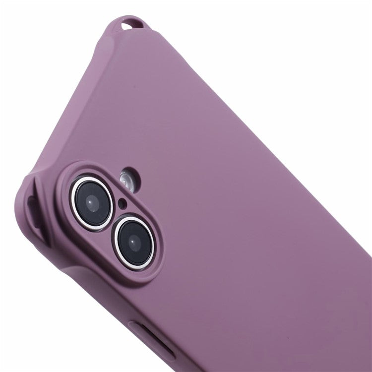 For iPhone 16 Case Four Corners Fall Protection TPU Back Cover - Light Purple