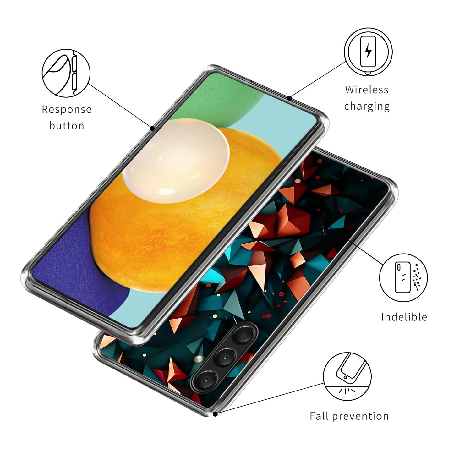 For Samsung Galaxy A16 5G / A16 4G Case Shock-Absorbent TPU Pattern Printed Phone Cover - Style A
