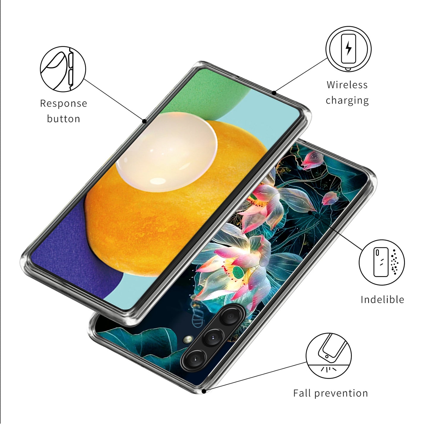 For Samsung Galaxy A16 5G / A16 4G Case Shock-Absorbent TPU Pattern Printed Phone Cover - Style E