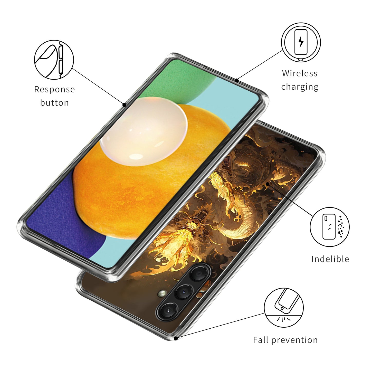 For Samsung Galaxy A16 5G / A16 4G Case Shock-Absorbent TPU Pattern Printed Phone Cover - Style H