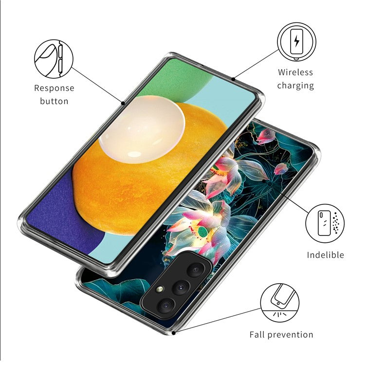 For Samsung Galaxy A55 5G Case Shock-Absorbent TPU Pattern Printed Phone Cover - Style E