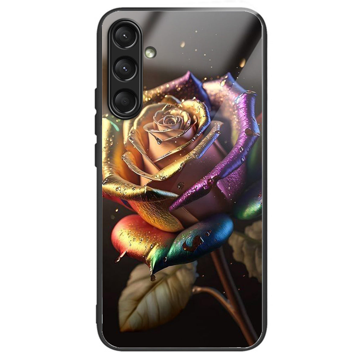 For Samsung Galaxy A16 5G / A16 4G Case Tempered Glass TPU Drop-Proof Phone Cover Pattern Printing - Style E