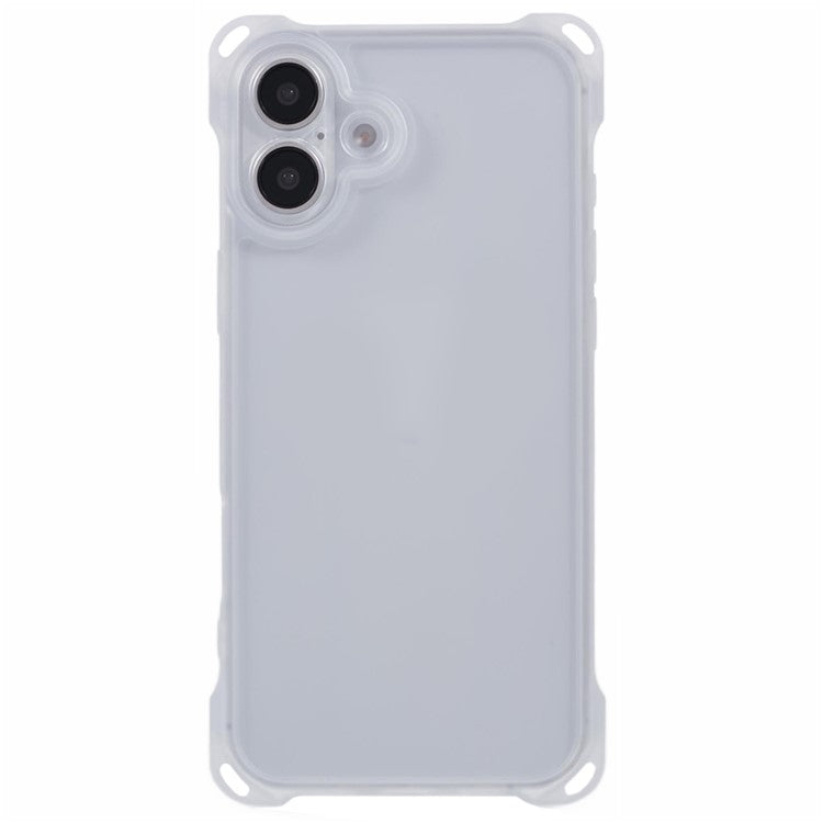 For iPhone 16 Plus Case Reinforced Corner Protection TPU Phone Cover - Transparent