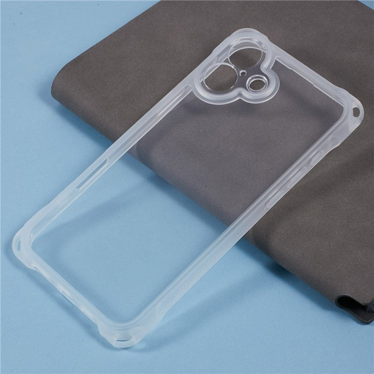 For iPhone 16 Plus Case Reinforced Corner Protection TPU Phone Cover - Transparent