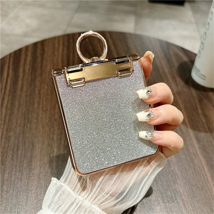 For Huawei nova Flip 5G Case Glitter Design Rhinestone Decor Hard PC Phone Cover - Pink