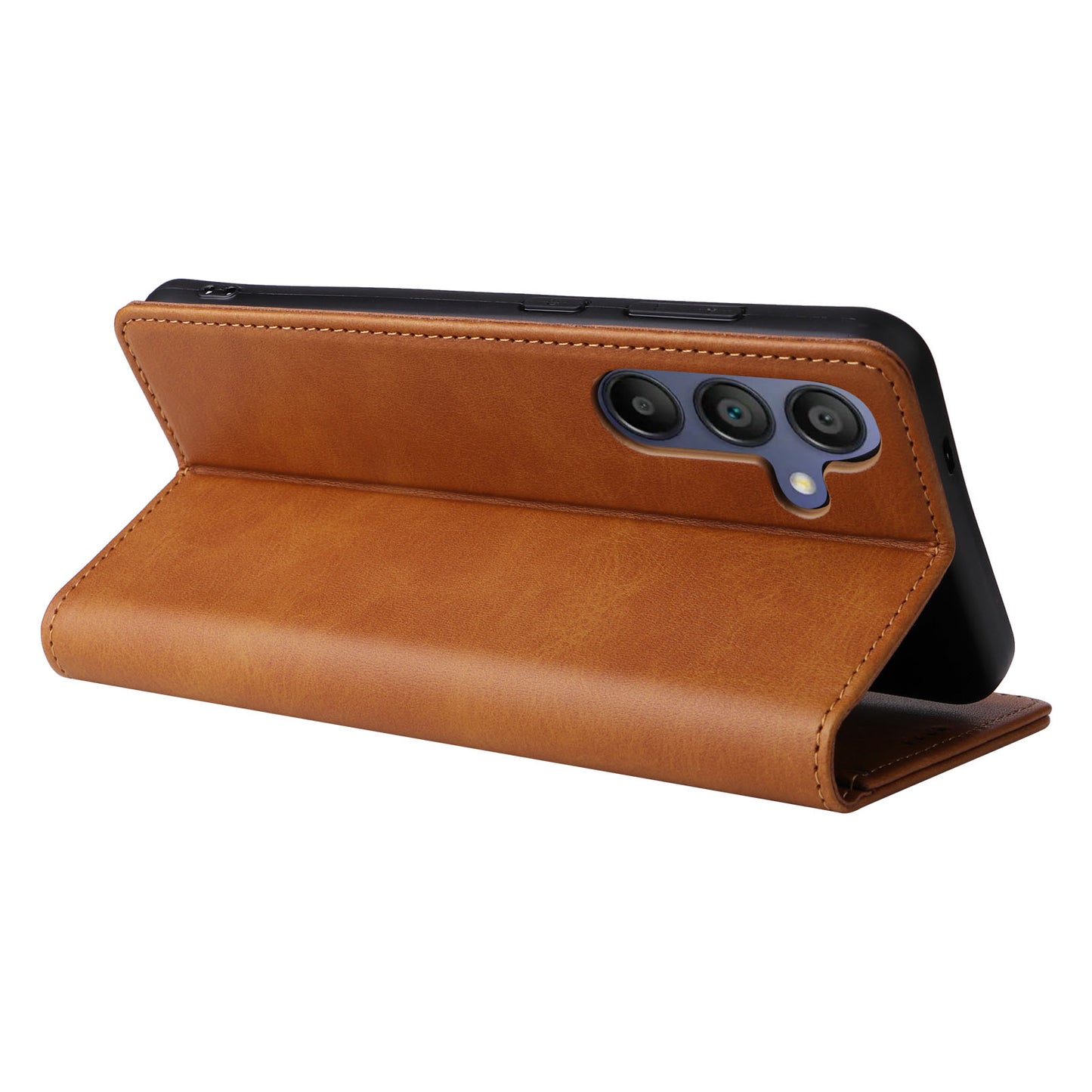 For Samsung Galaxy A16 5G / A16 4G Case RFID Blocking PU Leather Phone Wallet Cover - Brown