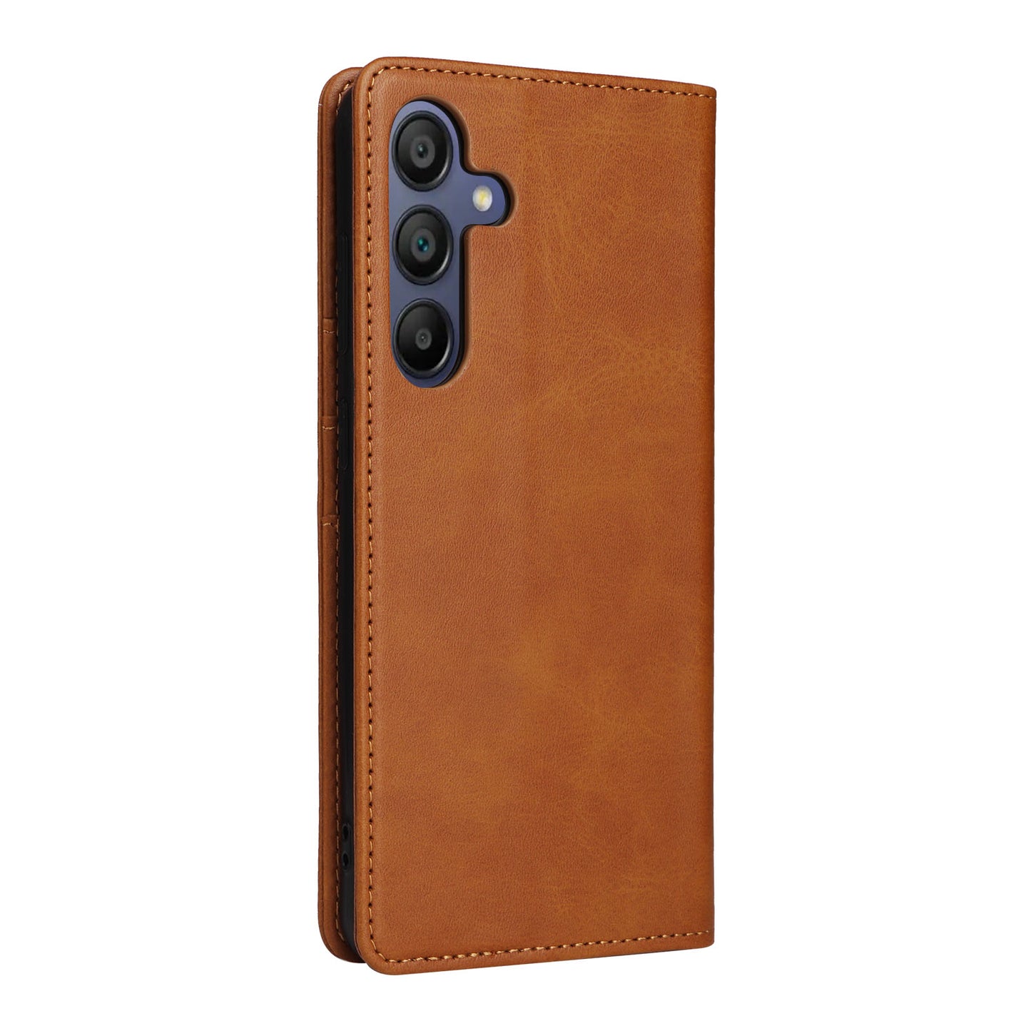 For Samsung Galaxy A16 5G / A16 4G Case RFID Blocking PU Leather Phone Wallet Cover - Brown