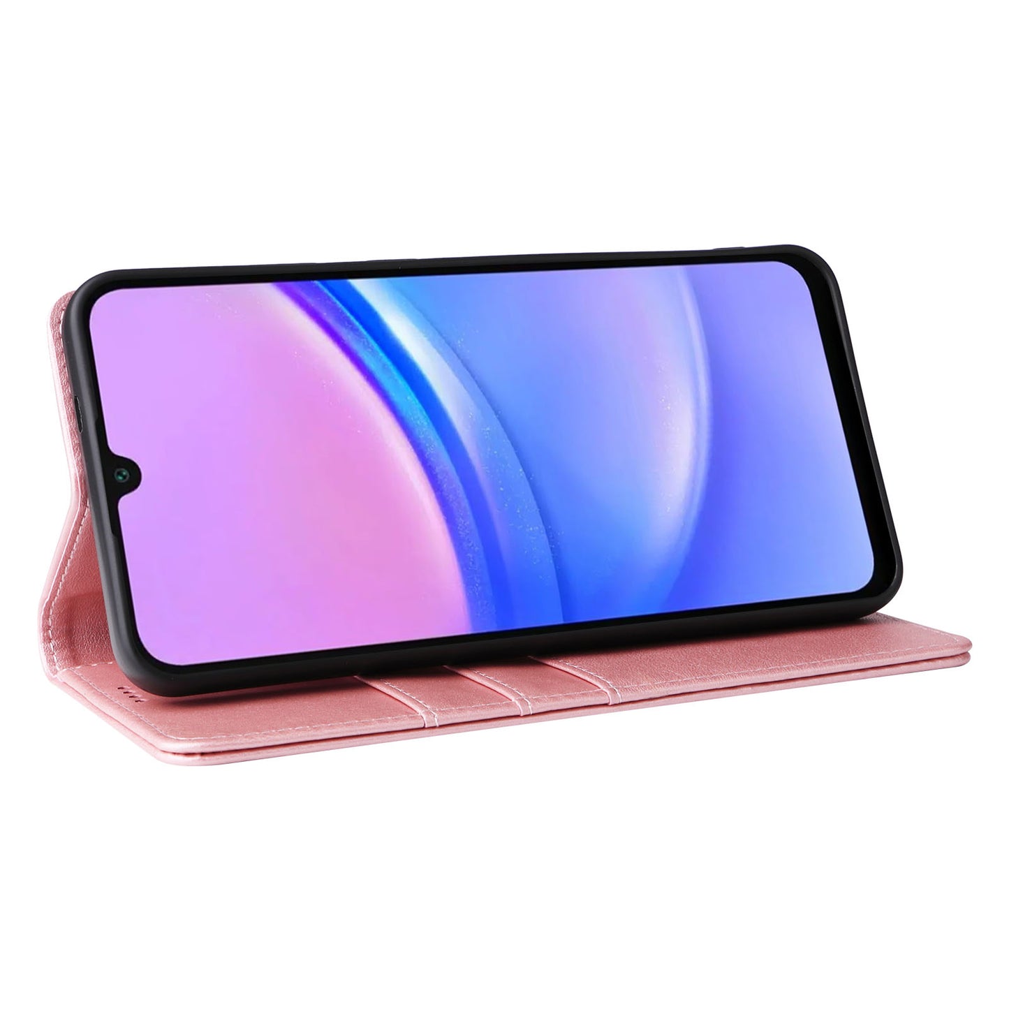 For Samsung Galaxy A16 5G / A16 4G Case RFID Blocking PU Leather Phone Wallet Cover - Pink