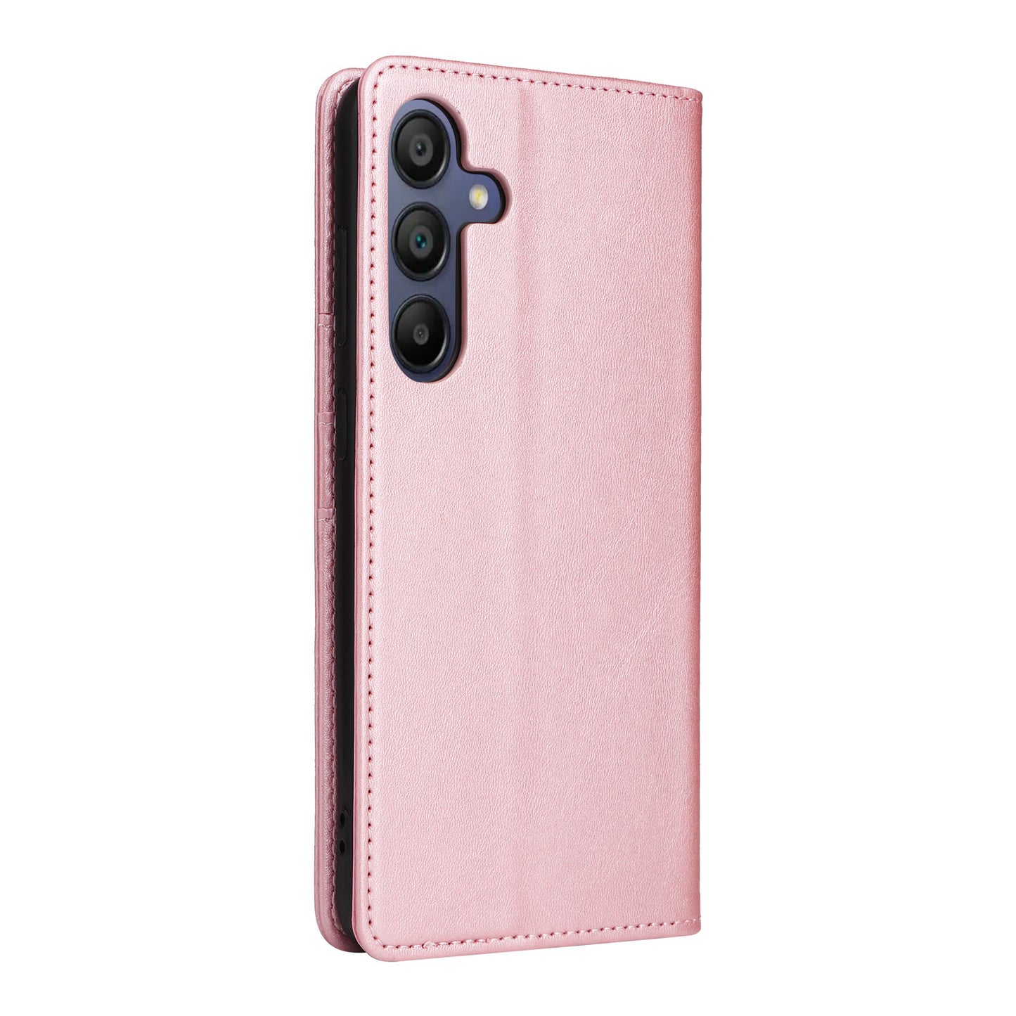 For Samsung Galaxy A16 5G / A16 4G Case RFID Blocking PU Leather Phone Wallet Cover - Pink