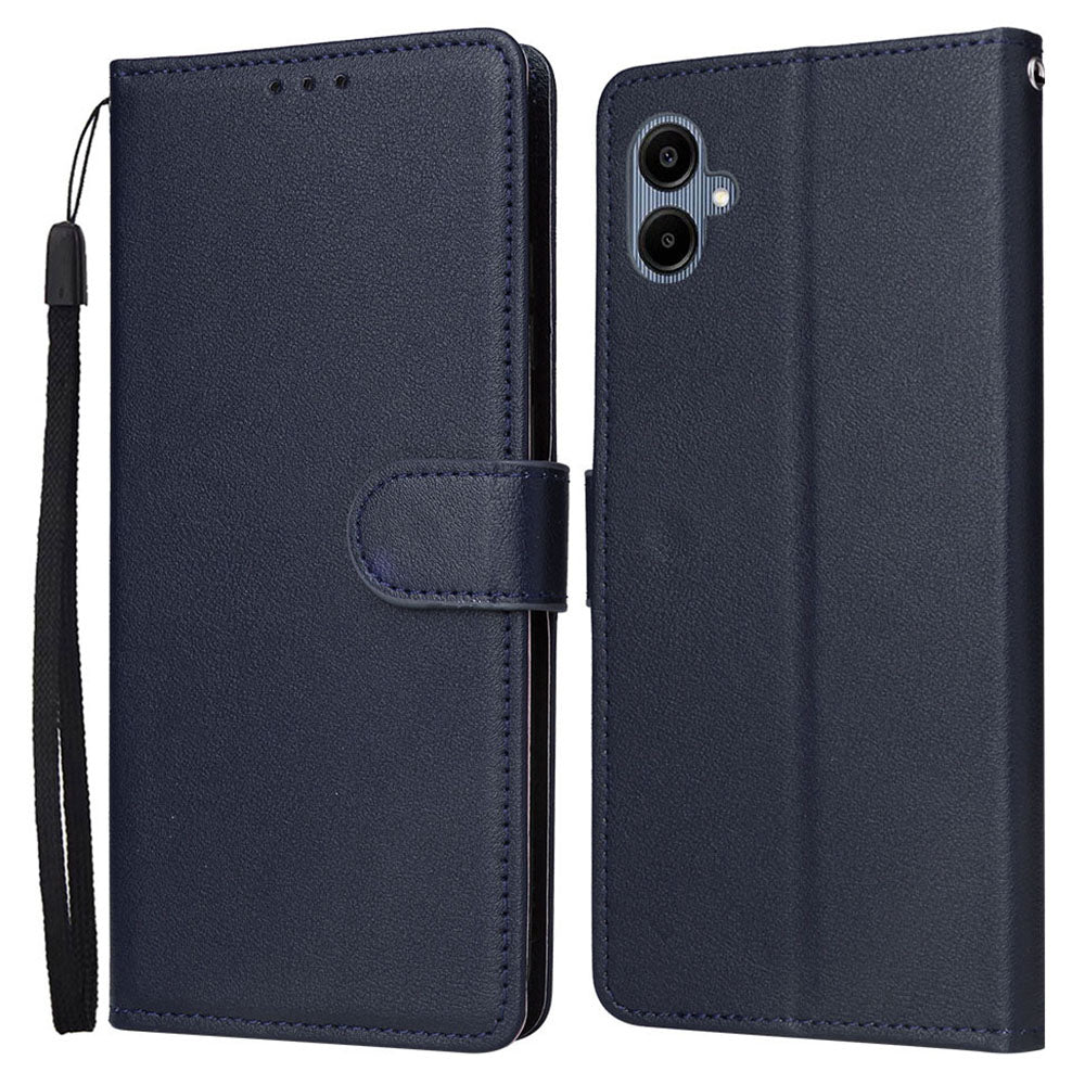 For Samsung Galaxy A06 Case Wallet Stand View PU Leather Phone Cover - Blue