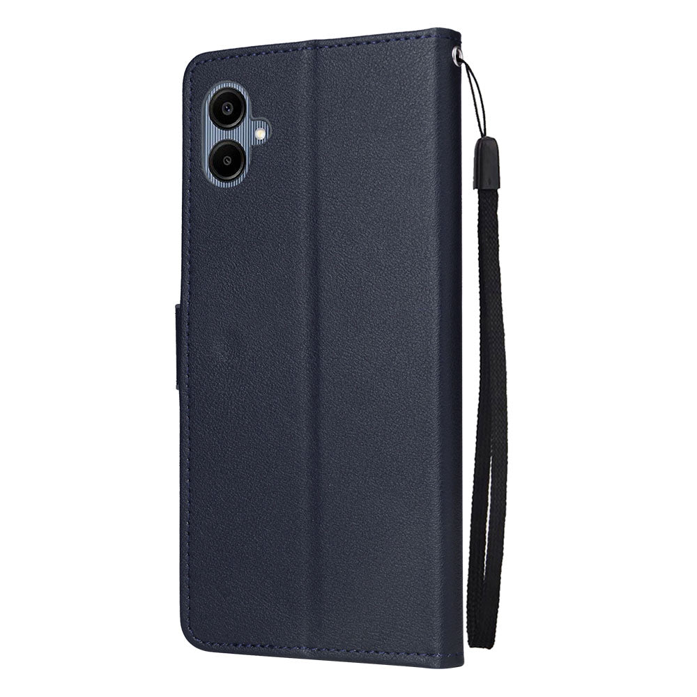 For Samsung Galaxy A06 Case Wallet Stand View PU Leather Phone Cover - Blue