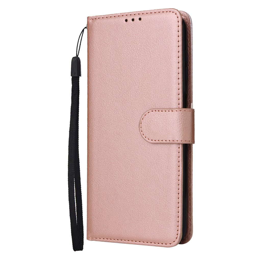 For Samsung Galaxy A16 5G / A16 4G Case Wallet Stand View PU Leather Phone Cover - Rose Gold