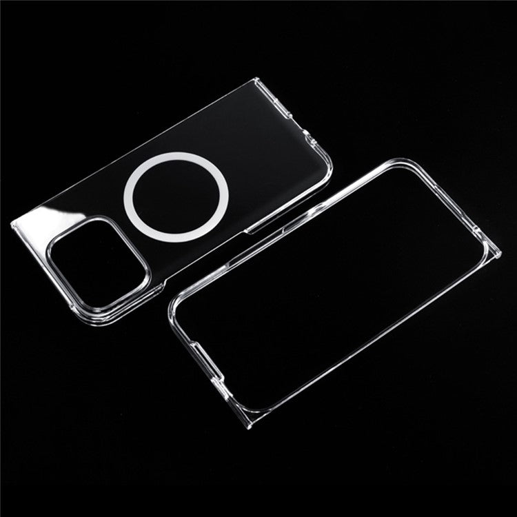 For Google Pixel 9 Pro Fold 5G Magnetic Case Anti-Scratch Transparent PC Phone Cover