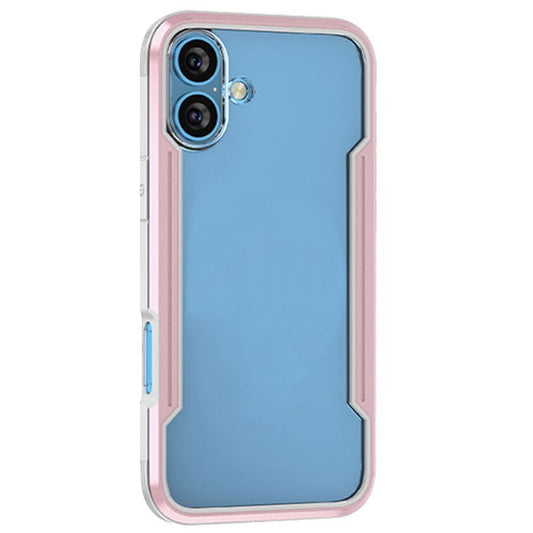 Thunder 1 Series For iPhone 16 Plus Case PC + TPU Scratch-resistant Phone Cover - Rose Gold