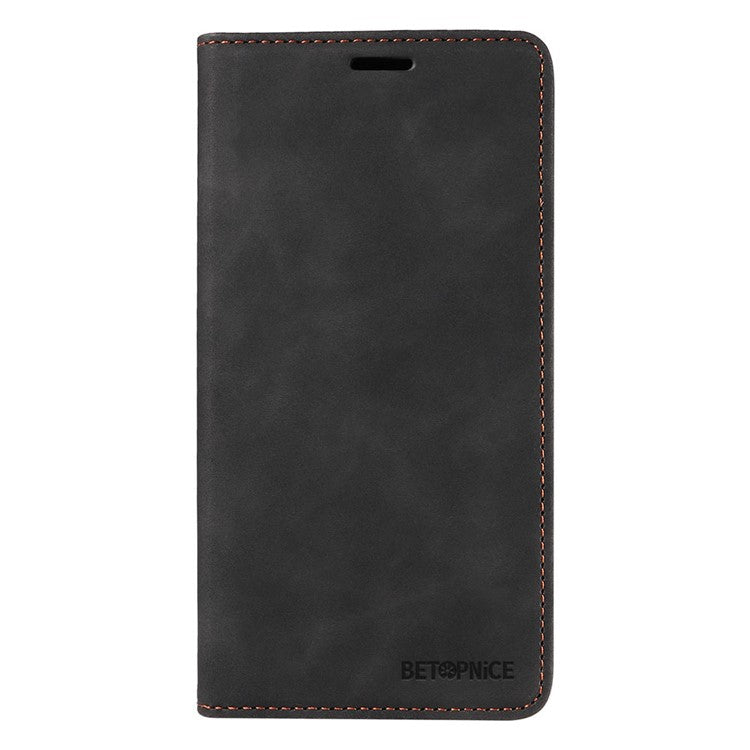BETOPNICE 003 For Xiaomi Poco C75 4G / Redmi 14R 5G / 14C 4G Wallet Case Leather Phone Cover with Stand - Black