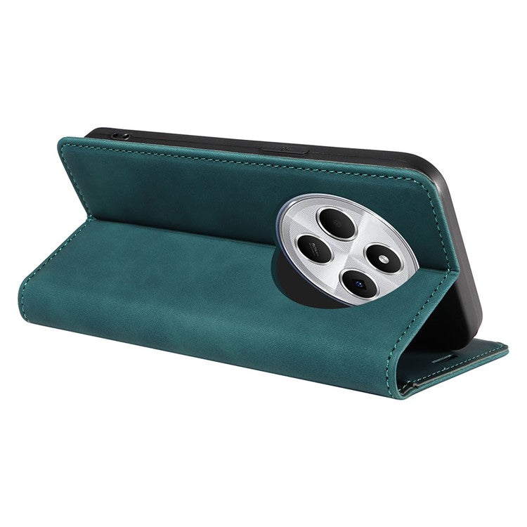 BETOPNICE 003 For Xiaomi Poco C75 4G / Redmi 14R 5G / 14C 4G Wallet Case Leather Phone Cover with Stand - Green