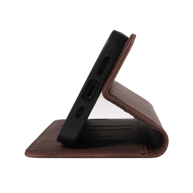 BETOPNICE 003 For Xiaomi Poco C75 4G / Redmi 14R 5G / 14C 4G Wallet Case Leather Phone Cover with Stand - Brown