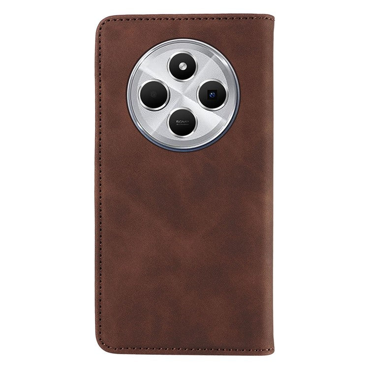 BETOPNICE 003 For Xiaomi Poco C75 4G / Redmi 14R 5G / 14C 4G Wallet Case Leather Phone Cover with Stand - Brown