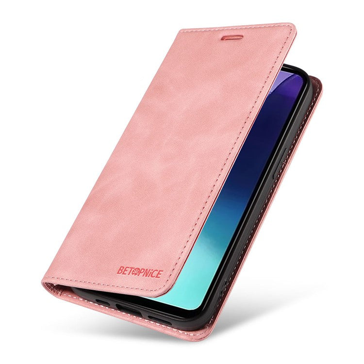 BETOPNICE 003 For Xiaomi Poco C75 4G / Redmi 14R 5G / 14C 4G Wallet Case Leather Phone Cover with Stand - Pink