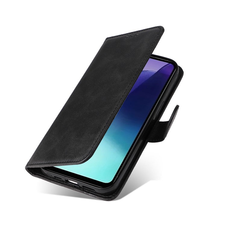 For Xiaomi Poco C75 4G / Redmi 14R 5G / 14C 4G Case Wallet PU Leather Folio Flip Phone Cover - Black