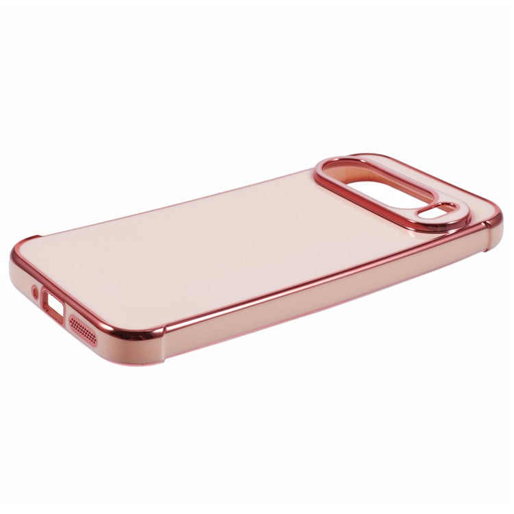 For Google Pixel 9 Pro XL Case Electroplated Frame TPU Soft Phone Cover - Pink