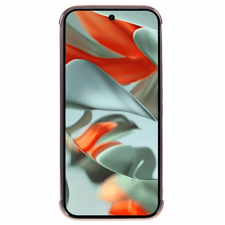 For Google Pixel 9 Pro XL Case Electroplated Frame TPU Soft Phone Cover - Black