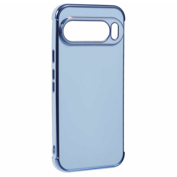For Google Pixel 9 Pro XL Case Electroplated Frame TPU Soft Phone Cover - Blue