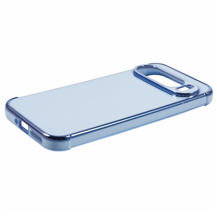For Google Pixel 9 Pro XL Case Electroplated Frame TPU Soft Phone Cover - Blue