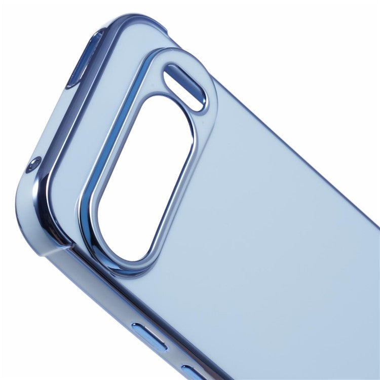 For Google Pixel 9 Pro XL Case Electroplated Frame TPU Soft Phone Cover - Blue