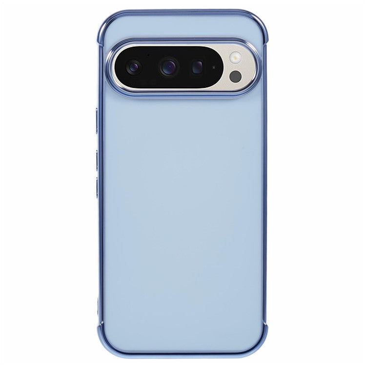 For Google Pixel 9 / Pixel 9 Pro Case Electroplated Frame TPU Soft Phone Cover - Blue