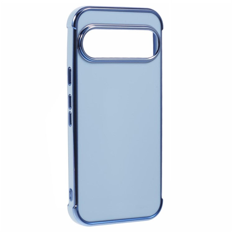 For Google Pixel 9 / Pixel 9 Pro Case Electroplated Frame TPU Soft Phone Cover - Blue