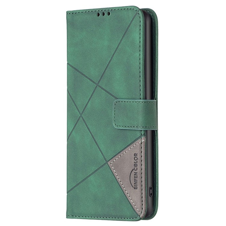 BINFEN COLOR BF05 For Infinix Hot 50 5G Case Leather Phone Cover Wallet Stand - Green