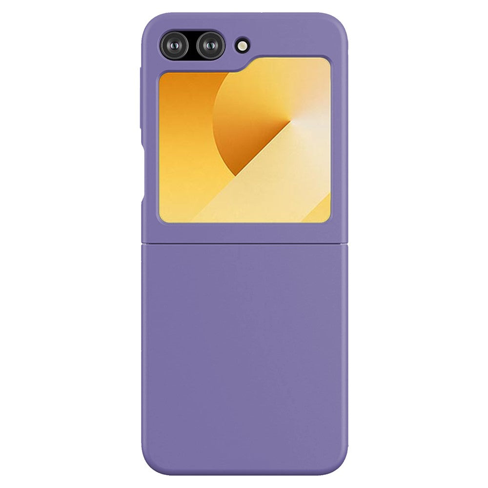KALEBOL KLB-YTGJ002 For Samsung Galaxy Z Flip7 FE 5G / Z Flip6 5G Case Solid Color Liquid Silicone+PC Phone Cover - Purple