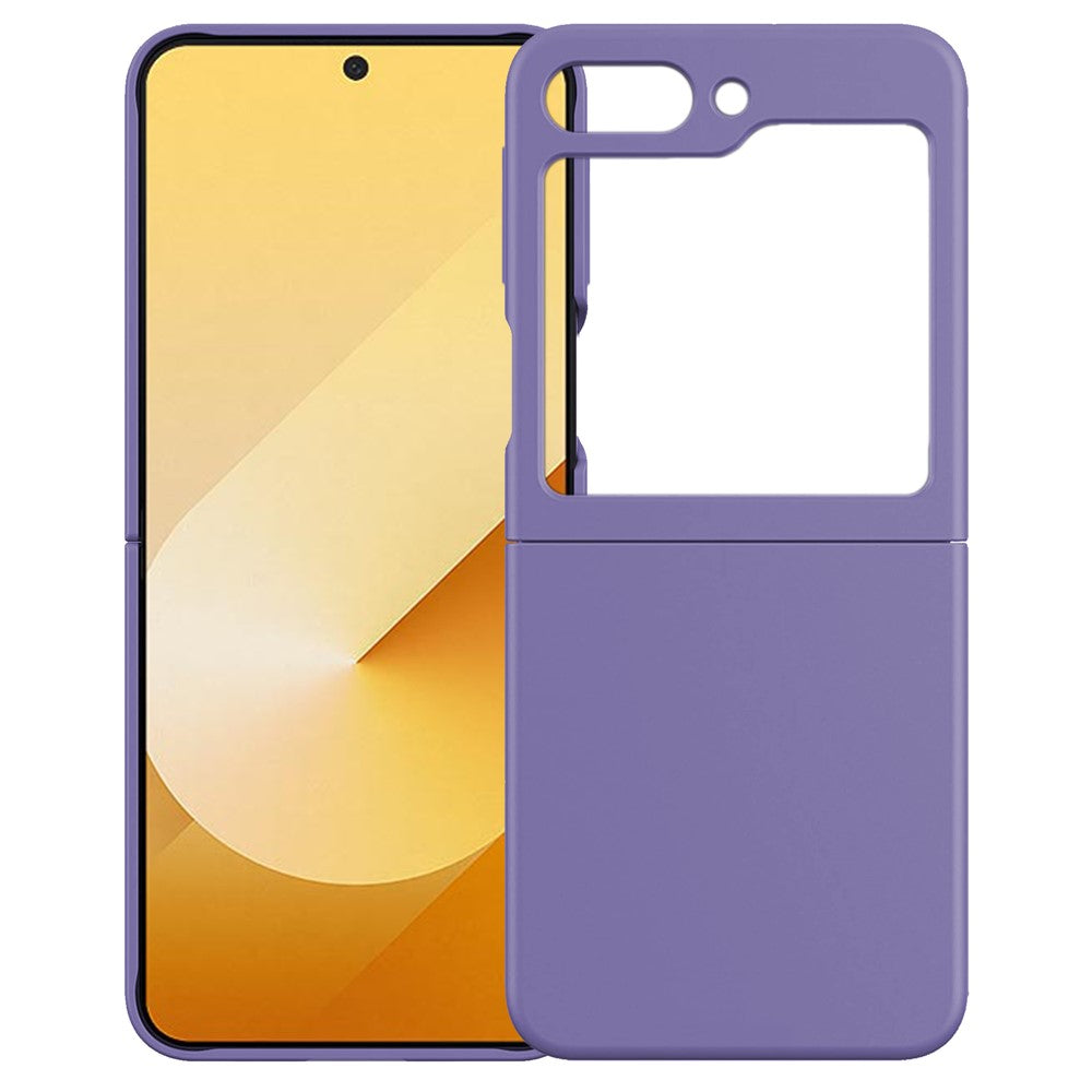 KALEBOL KLB-YTGJ002 For Samsung Galaxy Z Flip7 FE 5G / Z Flip6 5G Case Solid Color Liquid Silicone+PC Phone Cover - Purple