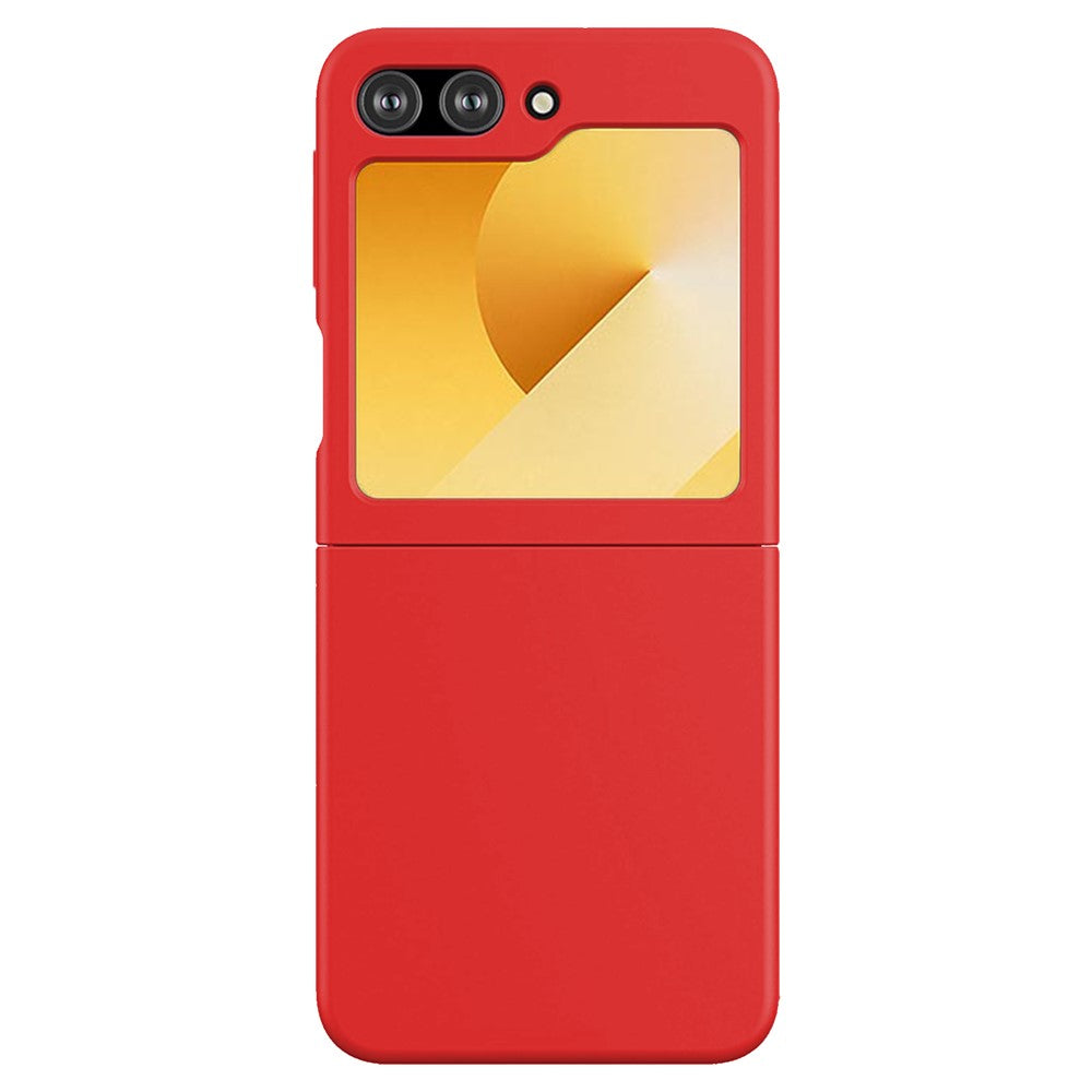 KALEBOL KLB-YTGJ002 For Samsung Galaxy Z Flip7 FE 5G / Z Flip6 5G Case Solid Color Liquid Silicone+PC Phone Cover - Red