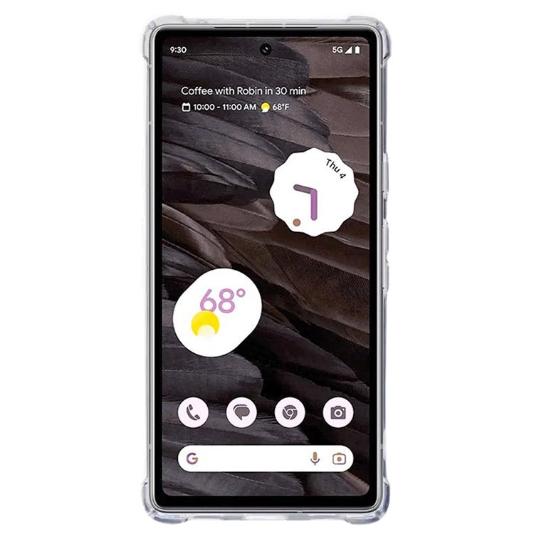 KALEBOL KLB-TPU005 For Google Pixel 7a Case 1.5mm TPU Transparent Anti-Drop Phone Cover